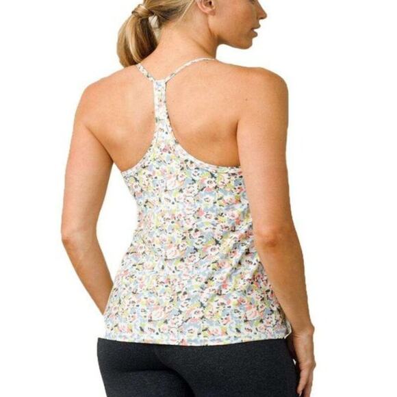 Prana Women's Small Miracle Cami Tank Top in Multi Petal - Picture 2 of 8
